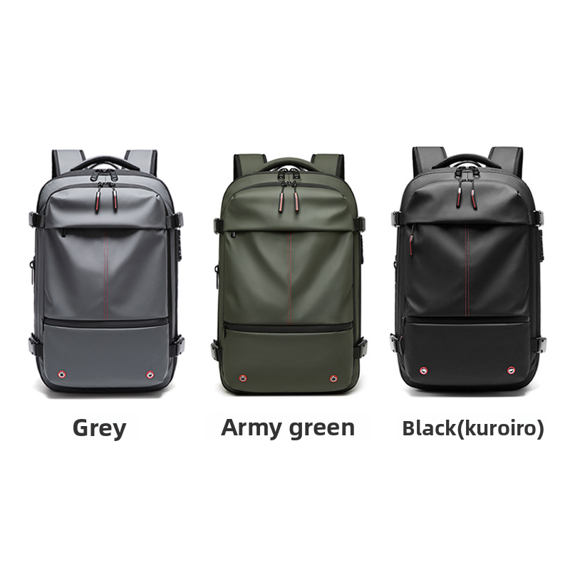 Vacuum Compression Travel Backpack - Large Capacity Business Laptop Bag - Durable TPU Water-Resistant Rucksack - Expandable Cabin Bag for Commuting & Flights