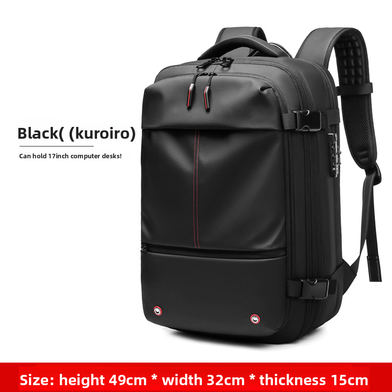 Vacuum Compression Travel Backpack - Large Capacity Business Laptop Bag - Durable TPU Water-Resistant Rucksack - Expandable Cabin Bag for Commuting & Flights