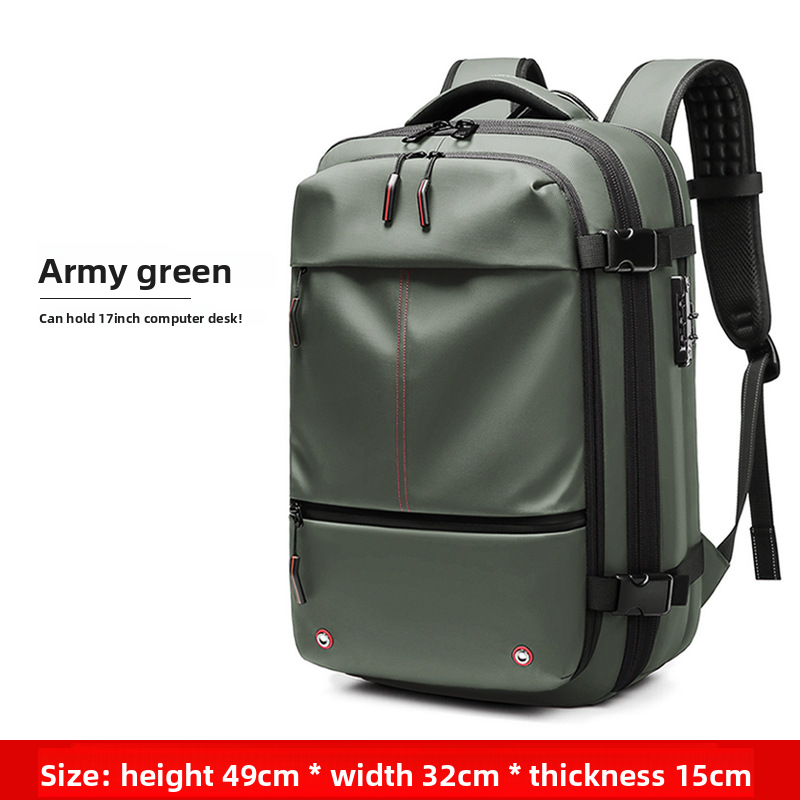 Vacuum Compression Travel Backpack - Large Capacity Business Laptop Bag - Durable TPU Water-Resistant Rucksack - Expandable Cabin Bag for Commuting & Flights