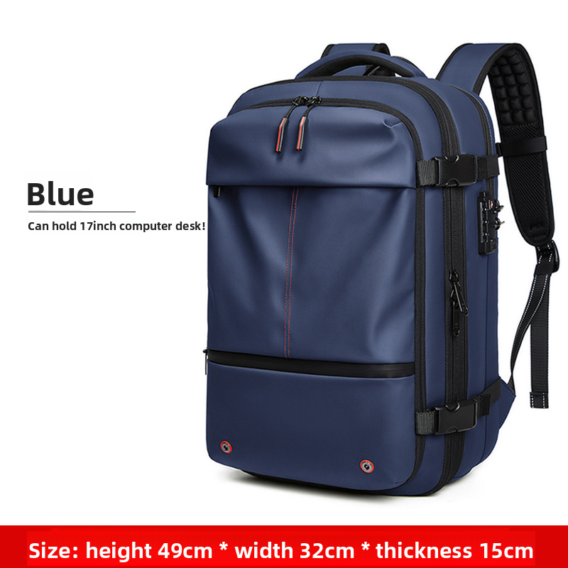 Vacuum Compression Travel Backpack - Large Capacity Business Laptop Bag - Durable TPU Water-Resistant Rucksack - Expandable Cabin Bag for Commuting & Flights