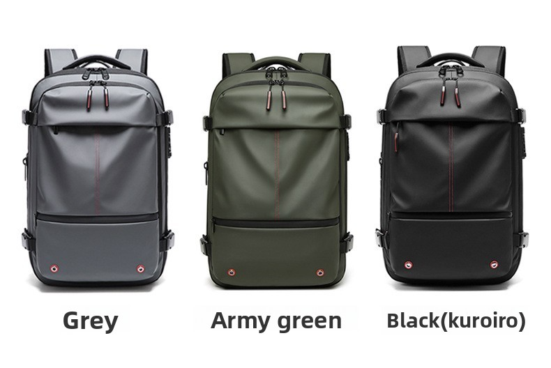Vacuum Compression Travel Backpack - Large Capacity Business Laptop Bag - Durable TPU Water-Resistant Rucksack - Expandable Cabin Bag for Commuting & Flights