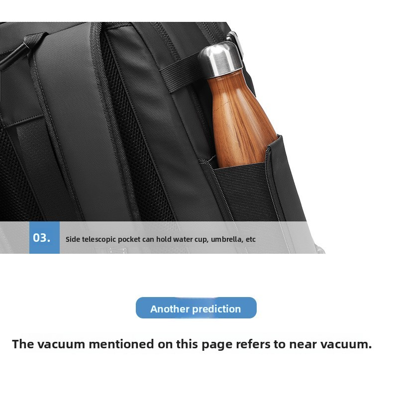 Vacuum Compression Travel Backpack - Large Capacity Business Laptop Bag - Durable TPU Water-Resistant Rucksack - Expandable Cabin Bag for Commuting & Flights