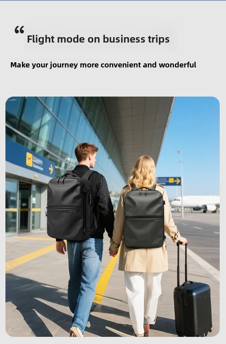 Vacuum Compression Travel Backpack | With Electric Pump to Save Space | 36-55L Water-Resistant Carry-On #TravelHack