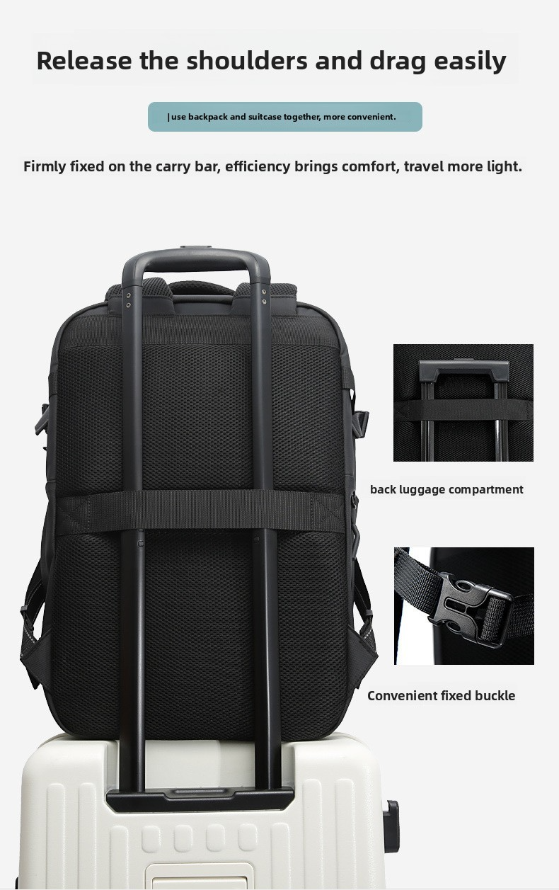 Vacuum Compression Travel Backpack | With Electric Pump to Save Space | 36-55L Water-Resistant Carry-On #TravelHack