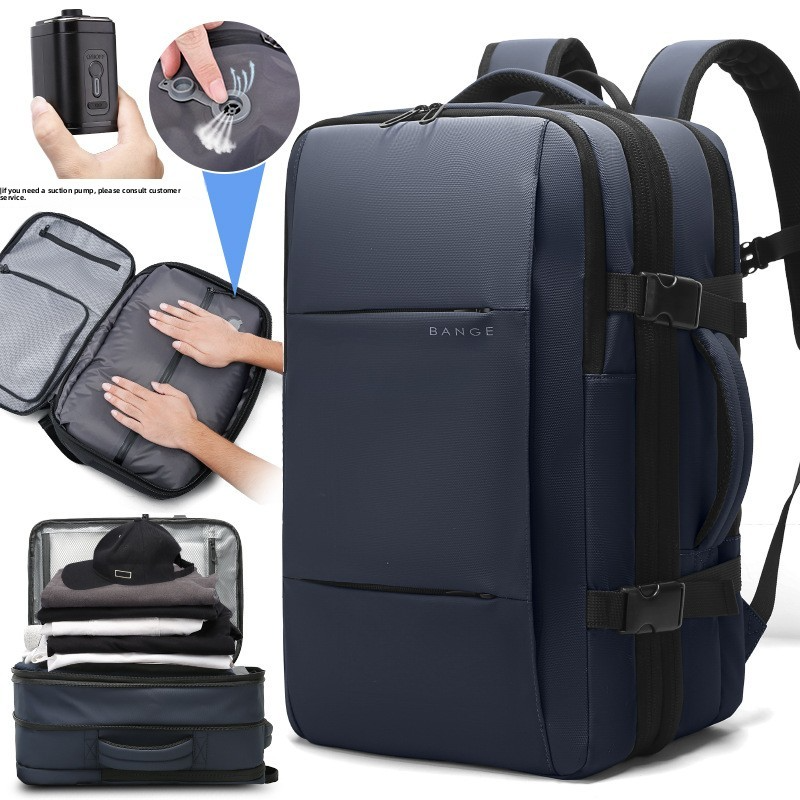 Premium Vacuum Compression Travel Backpack - Unisex Large Capacity Expandable Rucksack - Sleek Water-Resistant Laptop Bag for Business - Versatile Cabin Pack for Work & Holidays