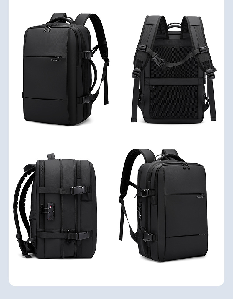 Premium Vacuum Compression Travel Backpack - Unisex Large Capacity Expandable Rucksack - Sleek Water-Resistant Laptop Bag for Business - Versatile Cabin Pack for Work & Holidays