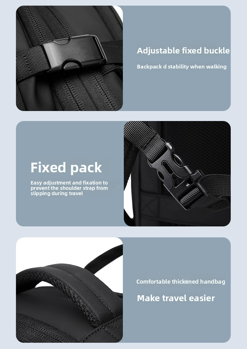 Premium Vacuum Compression Travel Backpack - Unisex Large Capacity Expandable Rucksack - Sleek Water-Resistant Laptop Bag for Business - Versatile Cabin Pack for Work & Holidays