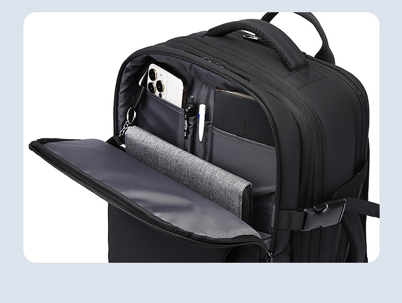 Premium Vacuum Compression Travel Backpack - Unisex Large Capacity Expandable Rucksack - Sleek Water-Resistant Laptop Bag for Business - Versatile Cabin Pack for Work & Holidays