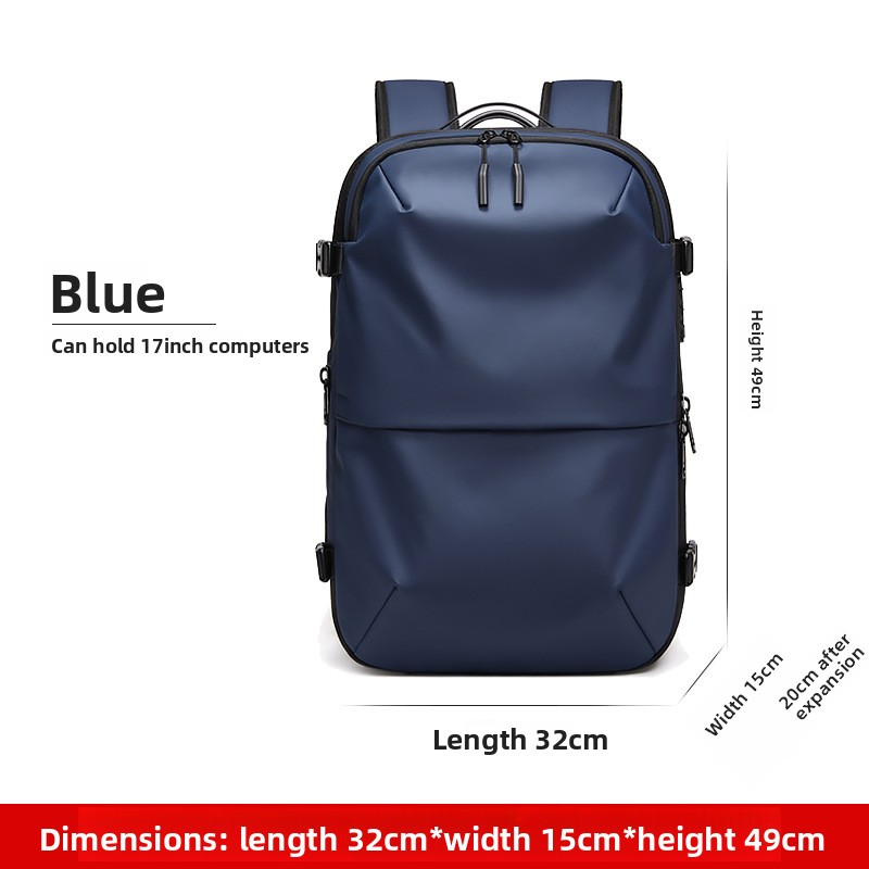 Modern Vacuum Compression Travel Backpack - Unisex Large Capacity Expandable Rucksack - Sleek Water-Resistant Laptop Bag for Business - Versatile Cabin Pack for Work & Holidays