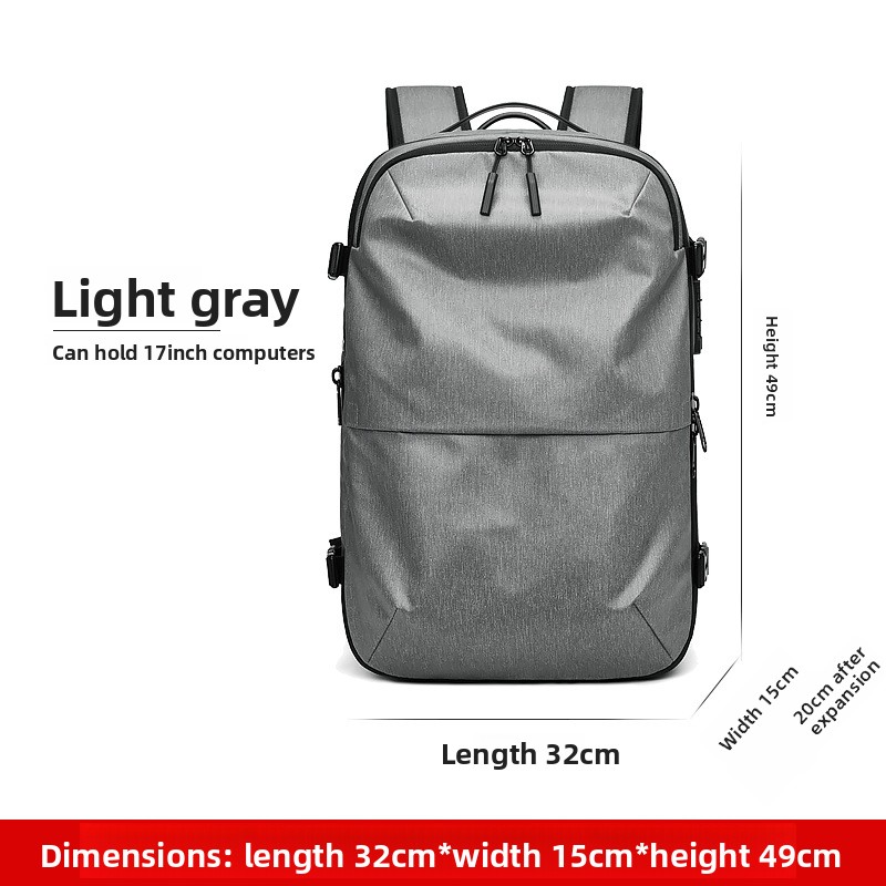 Modern Vacuum Compression Travel Backpack - Unisex Large Capacity Expandable Rucksack - Sleek Water-Resistant Laptop Bag for Business - Versatile Cabin Pack for Work & Holidays