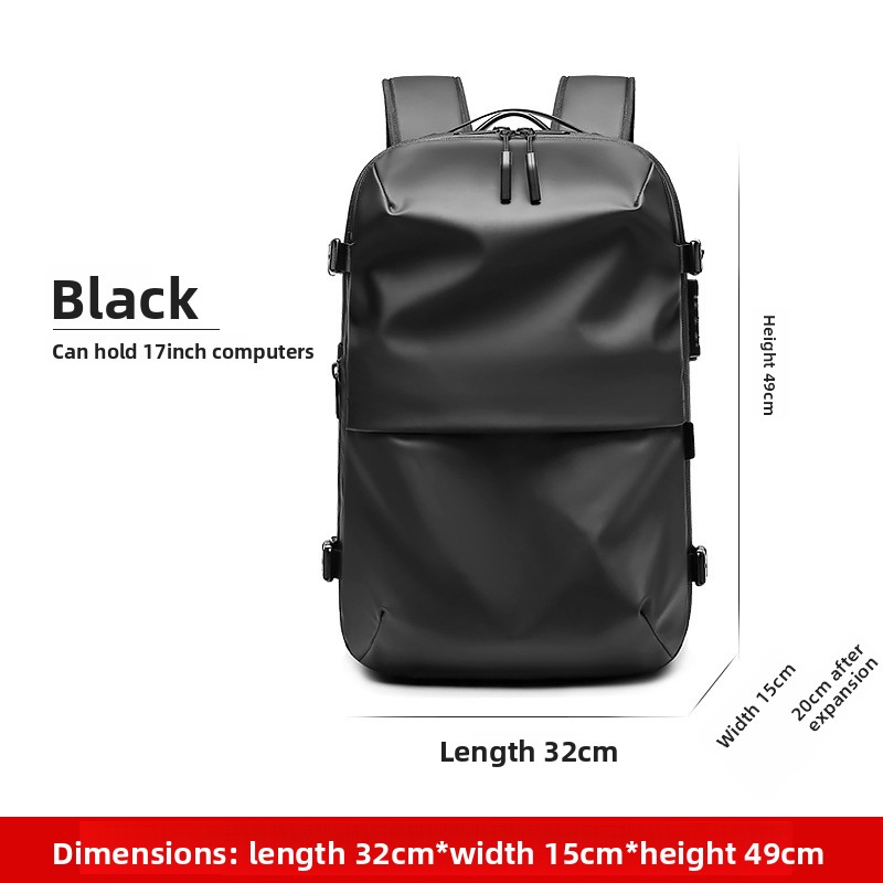 Modern Vacuum Compression Travel Backpack - Unisex Large Capacity Expandable Rucksack - Sleek Water-Resistant Laptop Bag for Business - Versatile Cabin Pack for Work & Holidays