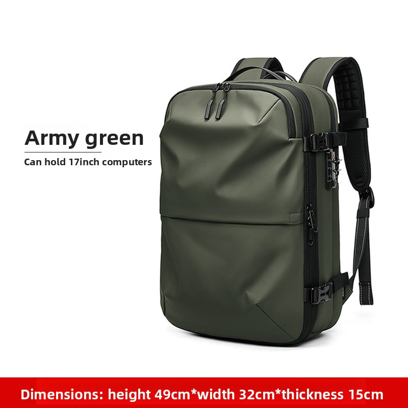 Modern Vacuum Compression Travel Backpack - Unisex Large Capacity Expandable Rucksack - Sleek Water-Resistant Laptop Bag for Business - Versatile Cabin Pack for Work & Holidays