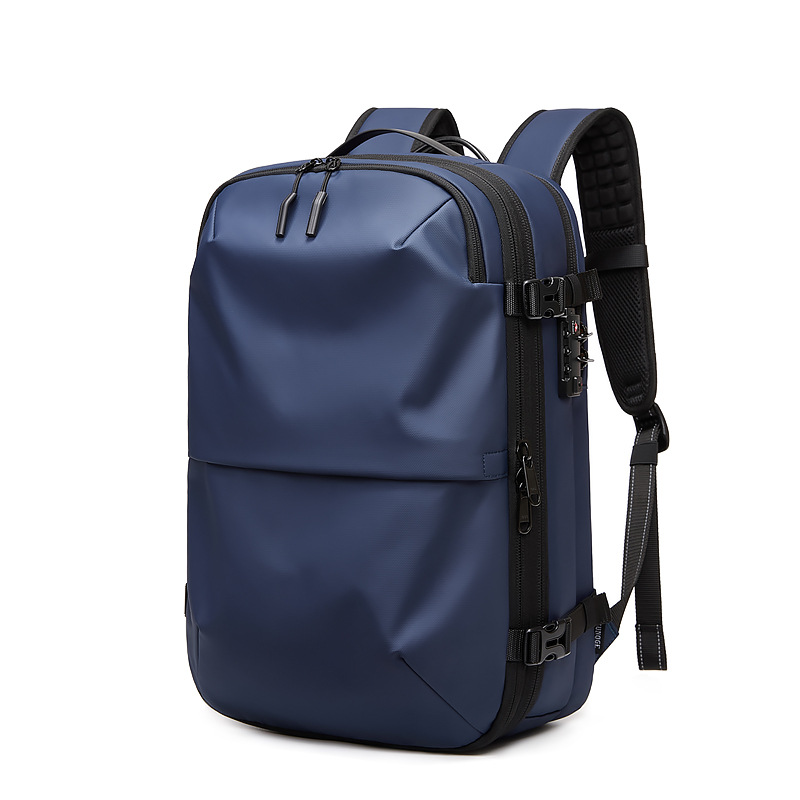 Modern Vacuum Compression Travel Backpack - Unisex Large Capacity Expandable Rucksack - Sleek Water-Resistant Laptop Bag for Business - Versatile Cabin Pack for Work & Holidays