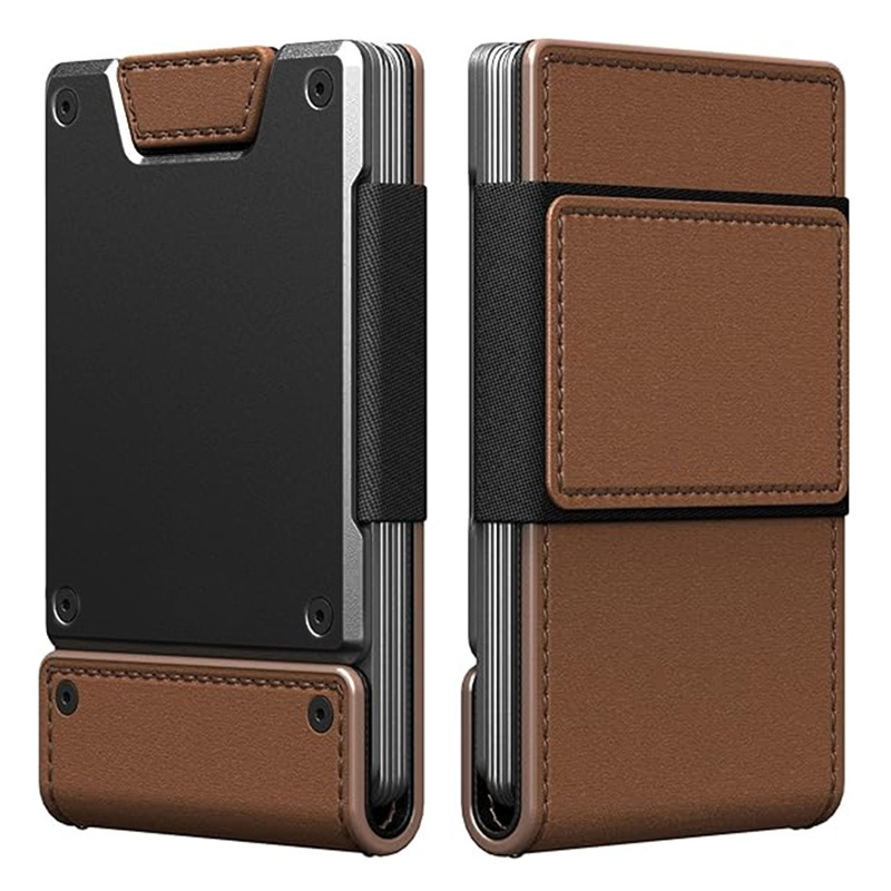 Premium Metal Wallet for Men - Classic Minimalist Card Holder - Sleek Aluminium Alloy Pocket Billfold - Structured Durable Tactical Card Case for Daily & Gifts