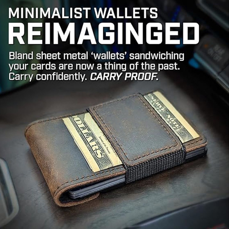 Premium Metal Wallet for Men - Classic Minimalist Card Holder - Sleek Aluminium Alloy Pocket Billfold - Structured Durable Tactical Card Case for Daily & Gifts