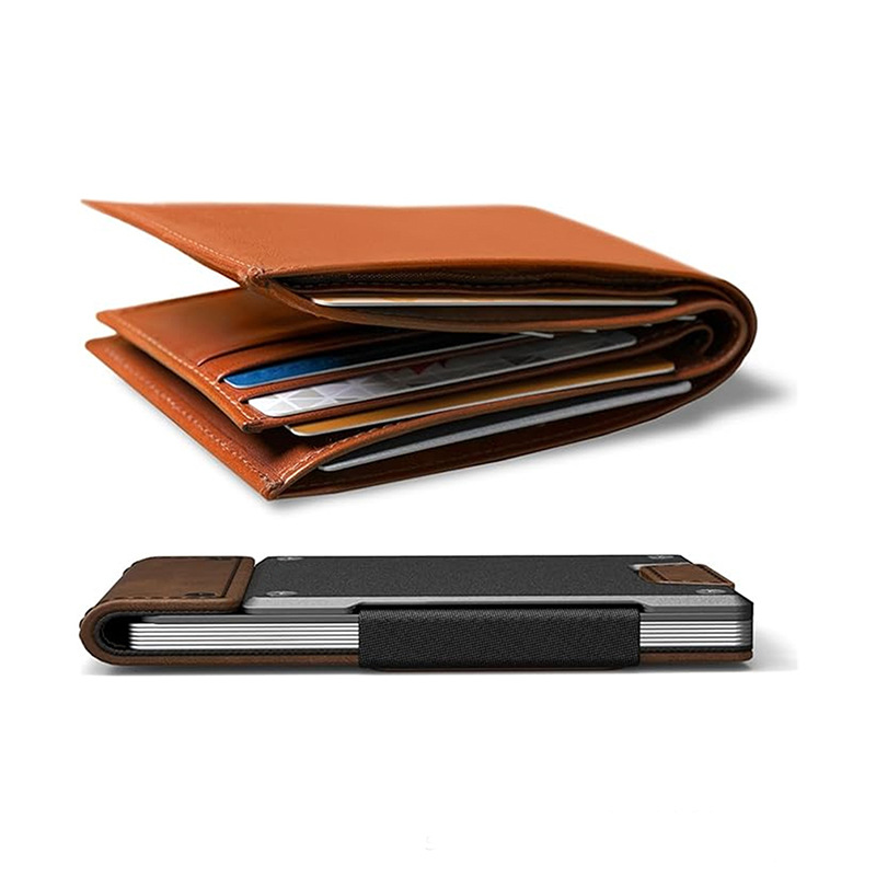 Premium Metal Wallet for Men - Classic Minimalist Card Holder - Sleek Aluminium Alloy Pocket Billfold - Structured Durable Tactical Card Case for Daily & Gifts