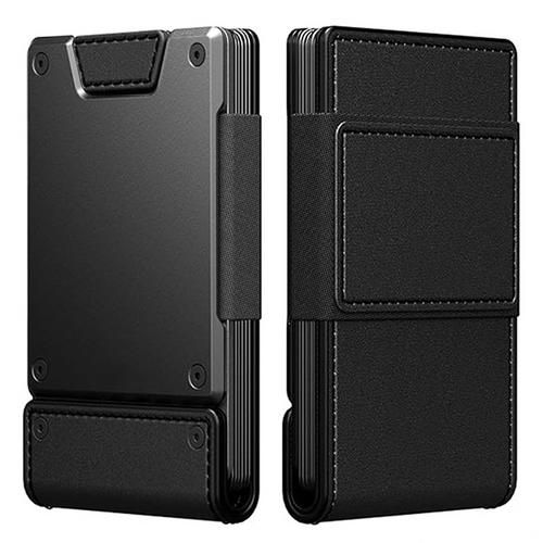 Premium Metal Wallet for Men - Classic Minimalist Card Holder - Sleek Aluminium Alloy Pocket Billfold - Structured Durable Tactical Card Case for Daily & Gifts