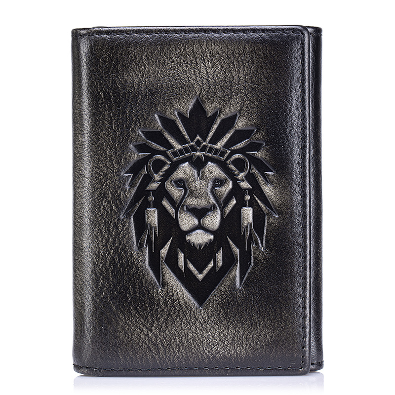 Slayton Premium Genuine Leather Wallet for Men - Classic Trifold Compact Card Holder - Minimalist Lightweight Slim Billfold Case - Structured Durable Pocket Wallet for Daily & Gifts