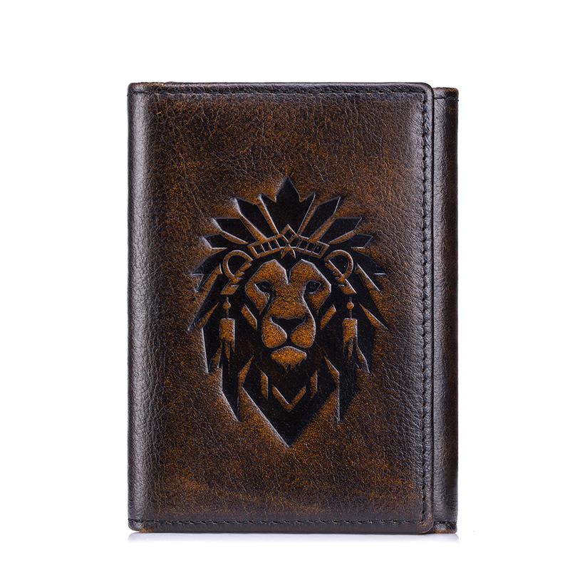 Slayton Premium Genuine Leather Wallet for Men - Classic Trifold Compact Card Holder - Minimalist Lightweight Slim Billfold Case - Structured Durable Pocket Wallet for Daily & Gifts