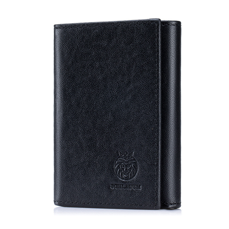 Slayton Premium Genuine Leather Wallet for Men - Classic Trifold Compact Card Holder - Minimalist Lightweight Slim Billfold Case - Structured Durable Pocket Wallet for Daily & Gifts