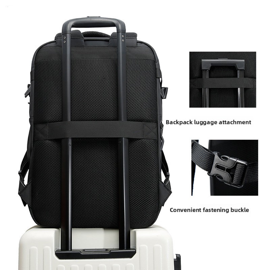 Vacuum Compression Travel Backpack | With Electric Pump to Save Space | 36-55L Water-Resistant Carry-On #TravelHack